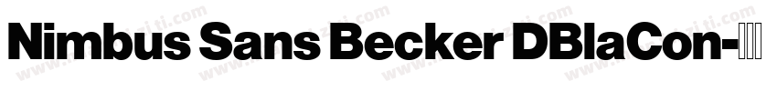 Nimbus Sans Becker DBlaCon字体转换